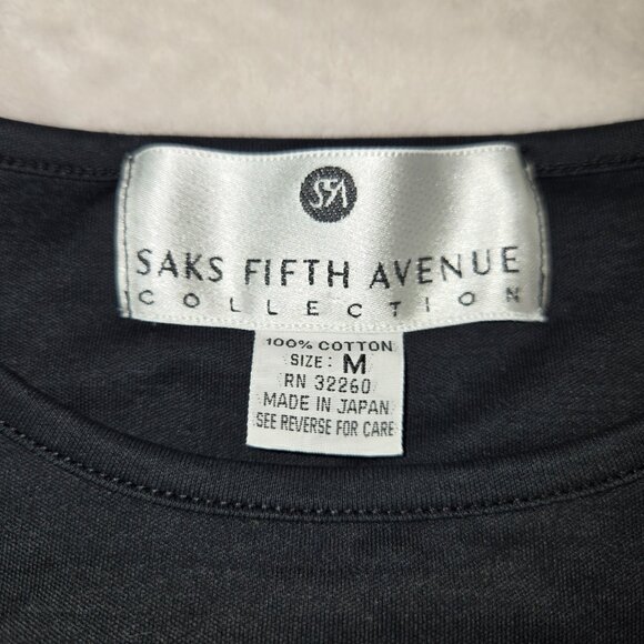 Saks Fifth Avenue Collection Black T-Shirt Men’s Size M– Made in Japan - Picture 9 of 9